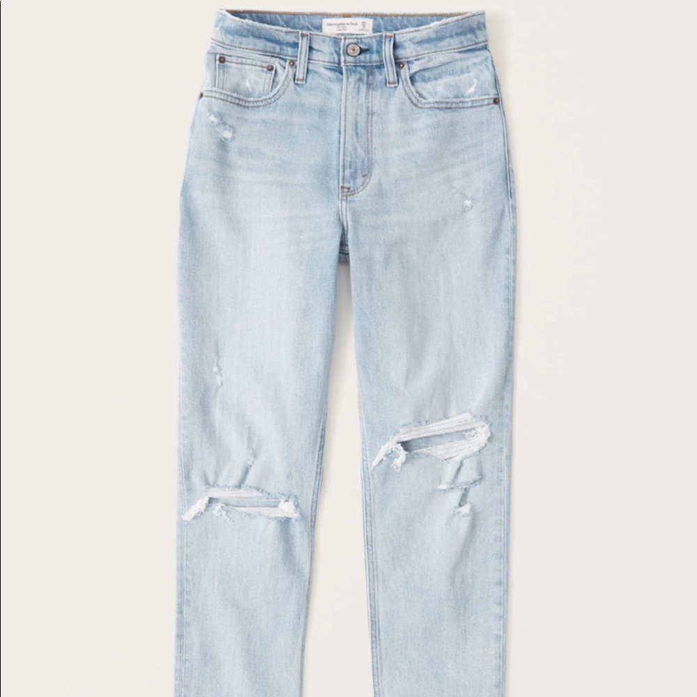 Abercrombie Curve Love High Rise Mom Jeans